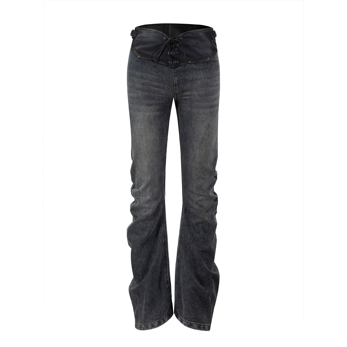 Cest_Nous_Vintage_Patchwork_Natural_Waist_Women_Daily_Washed_Black_Cotton_No_Stretch_Jeans_MISSTT