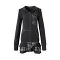 NO_ROMANCE_Deep_Gray_Y2K_Printed_Lace_Detachable_Hood_Sweatshirt_Women'S_Mini_Dresses_MISSTT