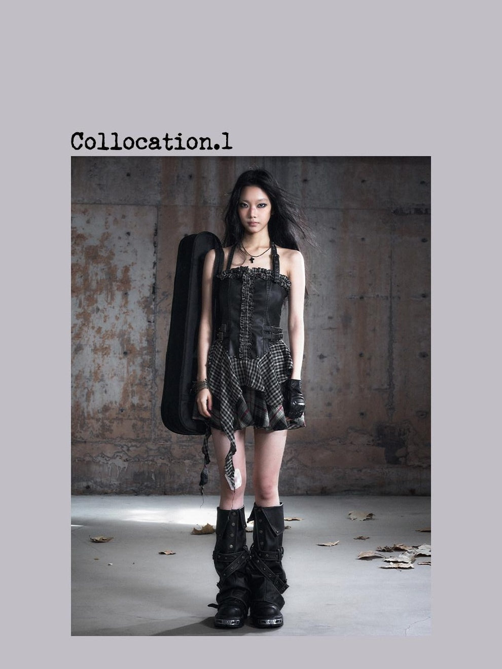 Cest Nous Pu Lace Waist Cinched Punk Bodycon Strapless Womens Spliced Minidresses