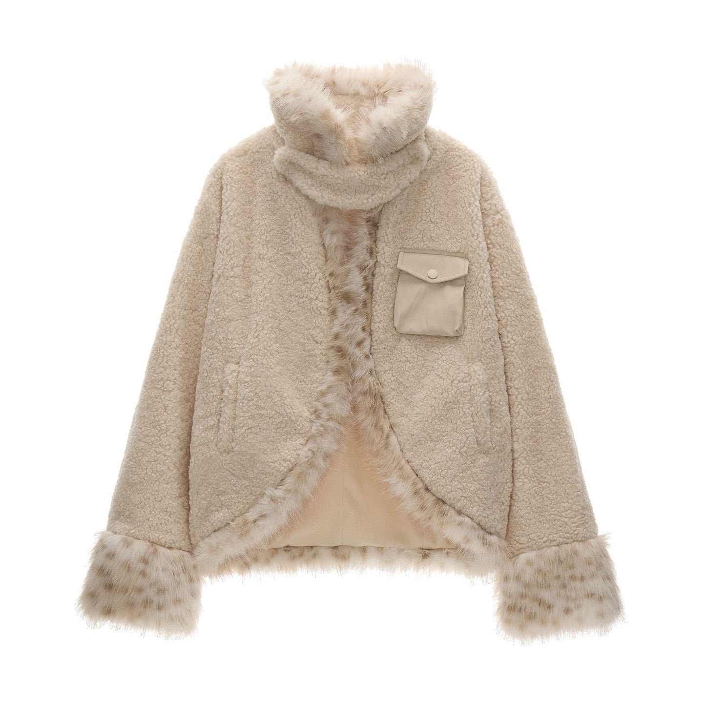 MAMC_Soft_Oversized_Batwing_Sleeves_Faux_Fur_Collar_Cropped_Beige_Polyester_Jackets_MISSTT