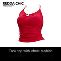 REDDACHIC_Red_Halter_V-neck_Backless_Butterfly_Print_Padded_Slim_Crop_Women'S_Camisoles_MISSTT