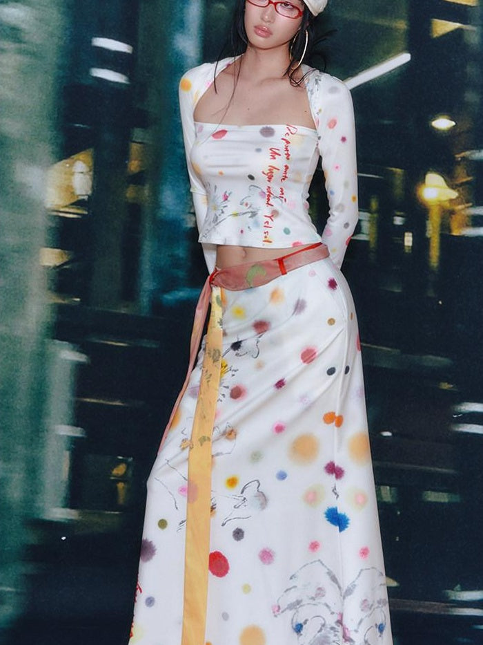 OfAkiva High Waist Printed Floral A Line Relaxed Fit Zipper Casual Women Maxi Skirts