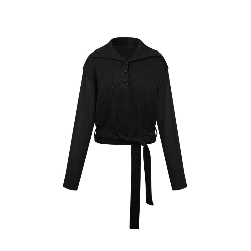 ZERO_Soft_Nylon_Pullover_Faux_Two_Piece_Work_Long_Sleeve_Women_Knitwear_MISSTT
