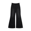 ZERO_Soft_Washed_Cotton_Low_Rise_Elastic_Waist_Loose_Street_Women_Black_Flared_Pants_MISSTT