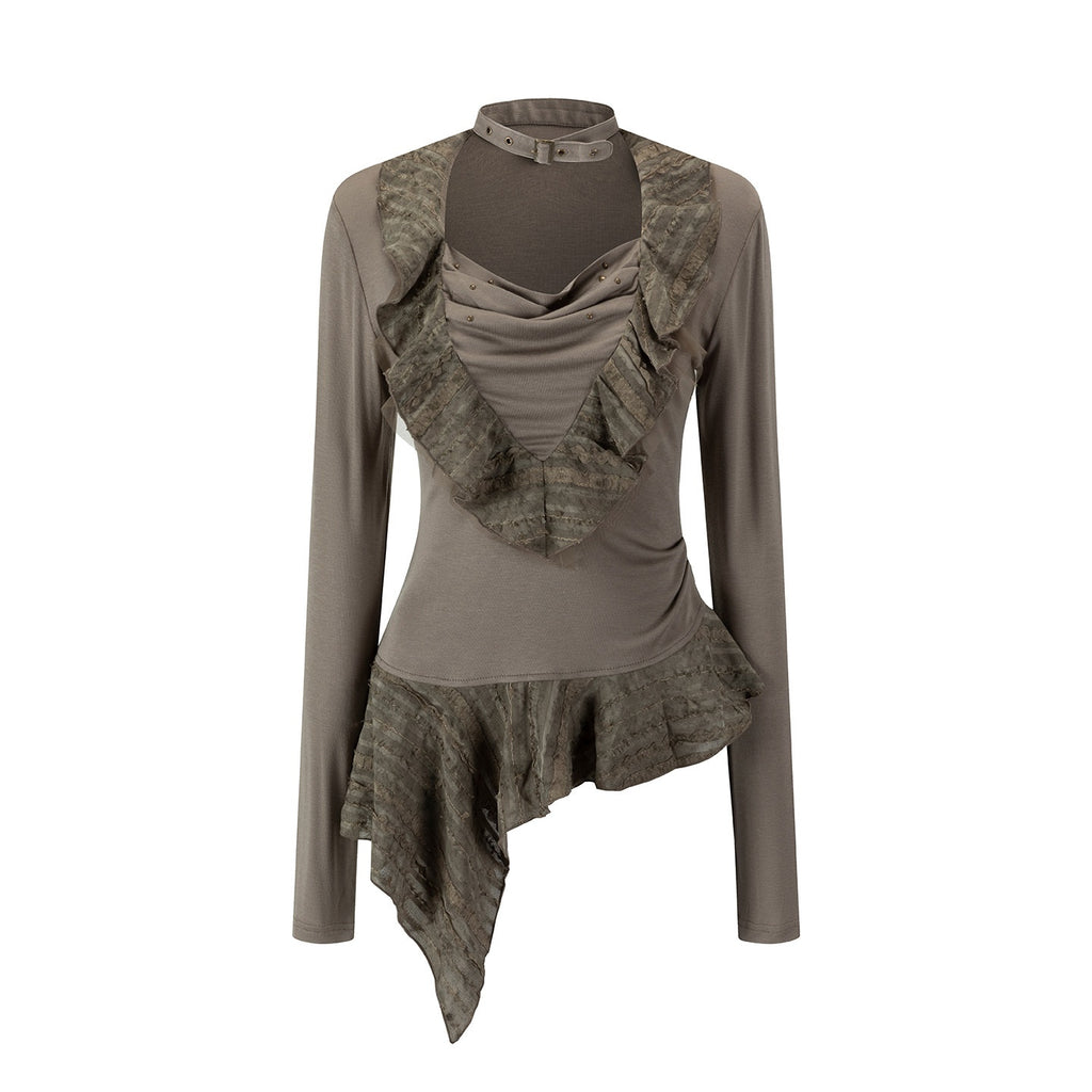 Cest_Nous_Lyocell_Spandex_Punk_Flared_Patchwork_Long_Sleeve_Women_Commute_Minidresses_MISSTT