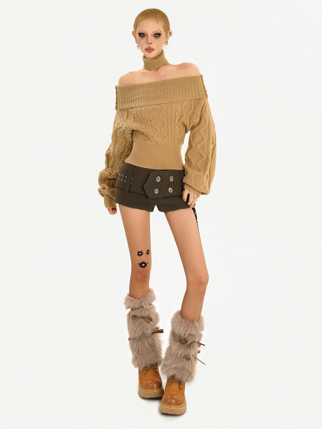 Nico Molly Vintage Thick Straight Cut Natural Waist Women Daily Black Brown Mini Shorts