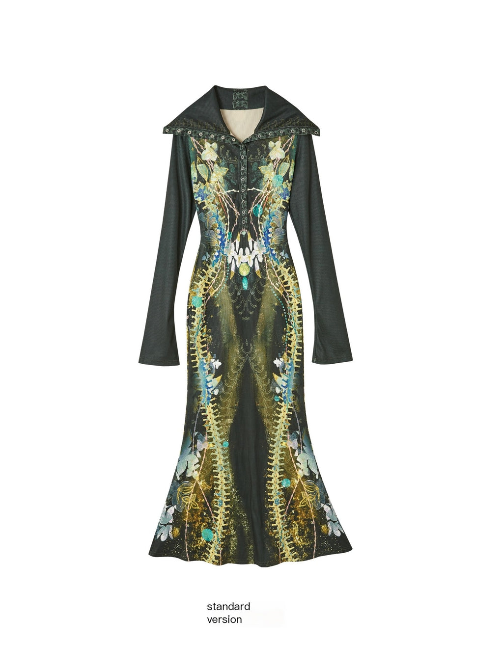 OfAkiva_Minimalist_Printed_High_Waist_Fitted_Long_Sleeve_High_Neck_Women_Maxi_Dresses_MISSTT