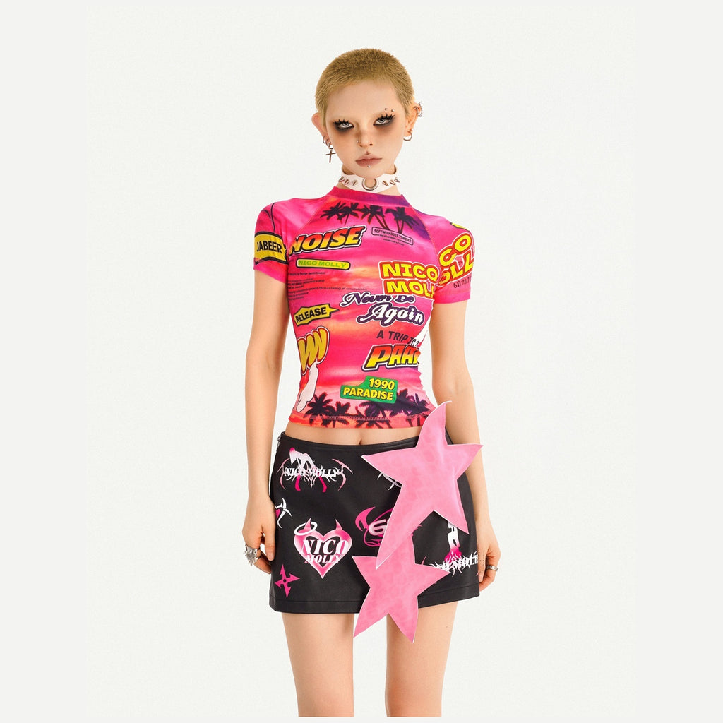 Nico_Molly_Letter_Print_Streetwear_Raglan_Short_Sleeve_Women_Tshirt_Basic_Crop_Tops_MISSTT