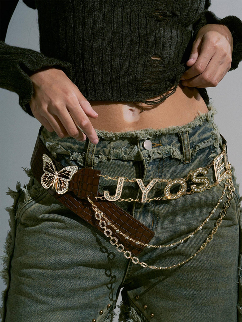 JYOSEI Durable Pu Leather Adjustable Alloy Buckle Versatile Unisex Youth 108Cm Belts