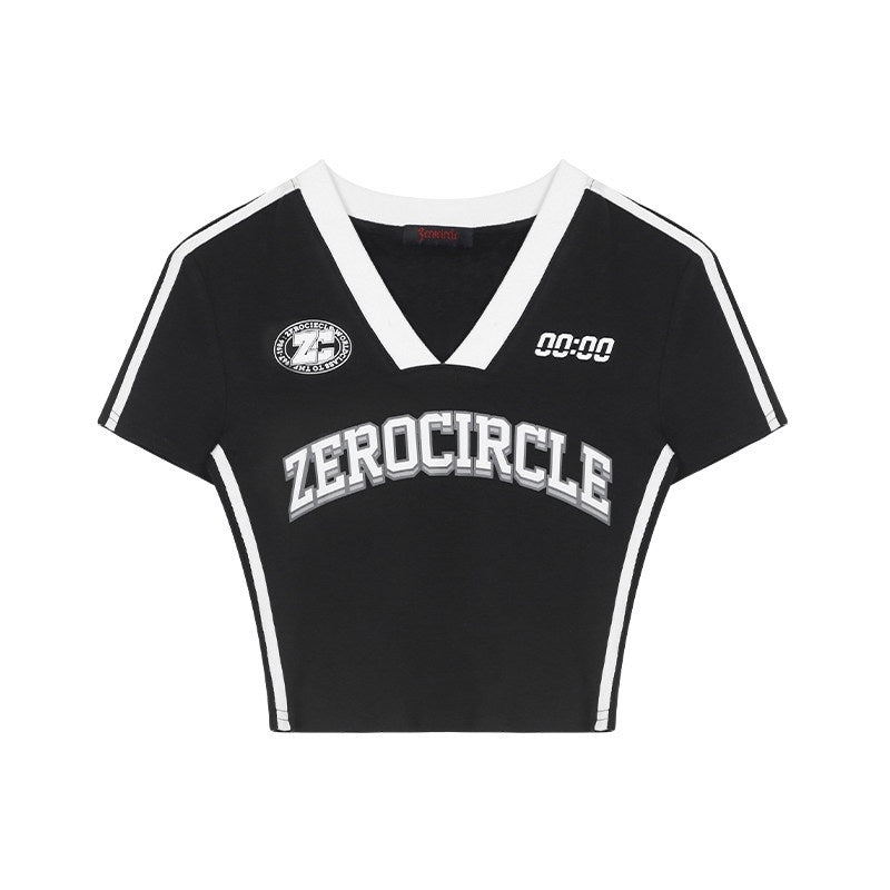 ZERO_Wrinkle_Free_Cotton_V-neck_Slim_Fit_Letter_Print_Short_Sleeve_Basic_Crop_Tops_MISSTT