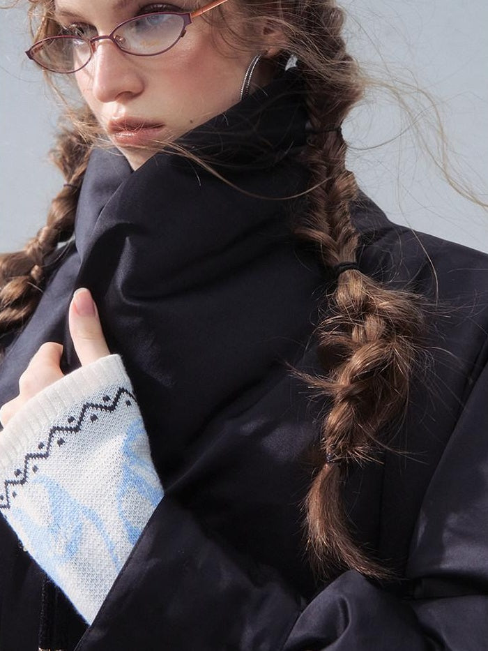 OfAkiva 90 Percent White Duck Down Slim High Waist Cropped Women Warm Down Jackets