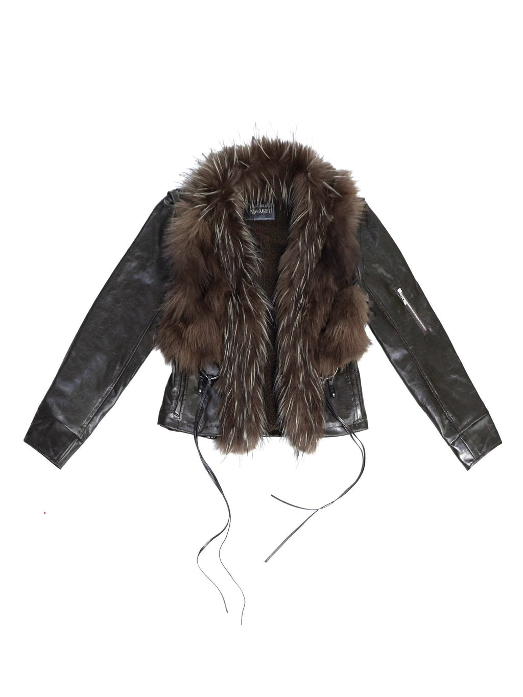 Flowers_birds_Market_Warm_Fur_Collar_Commuter_Slim_Fit_Short_Zip_Teen_Brown_Leather_Jackets_MISSTT