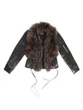 Flowers_birds_Market_Warm_Fur_Collar_Commuter_Slim_Fit_Short_Zip_Teen_Brown_Leather_Jackets_MISSTT