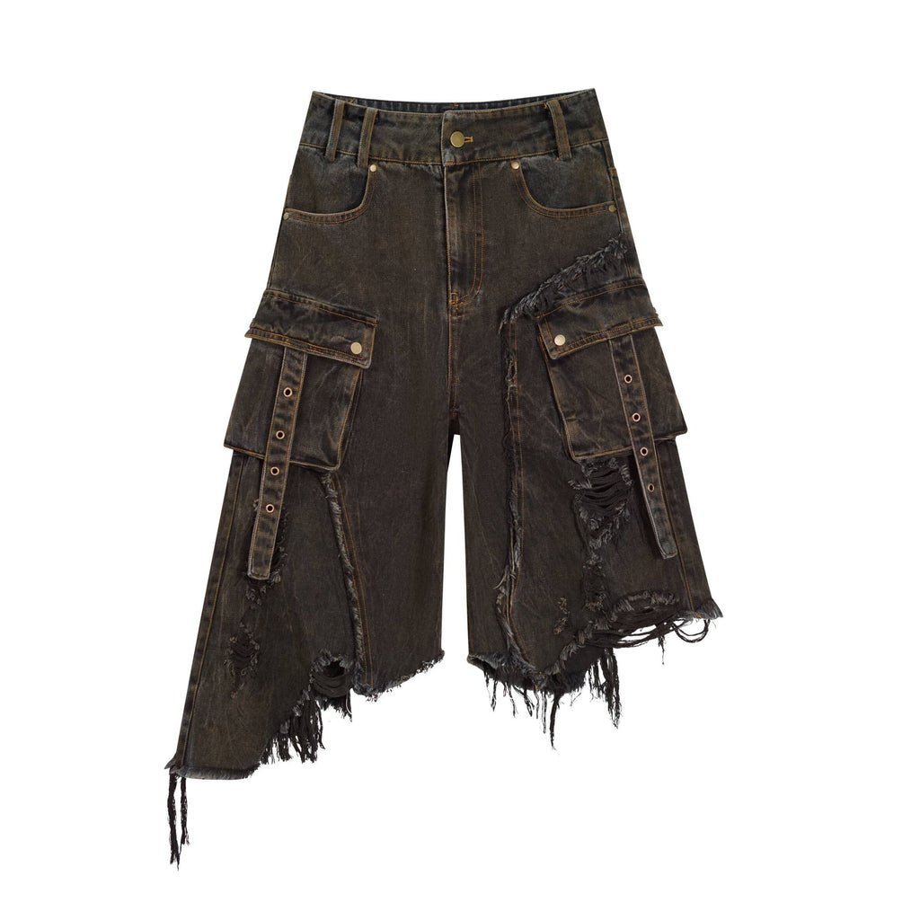 Cest_Nous_Ripped_Patchwork_Grunge_High_Waist_Wide_Leg_Loose_Cotton_Washed_Black_Jeans_MISSTT