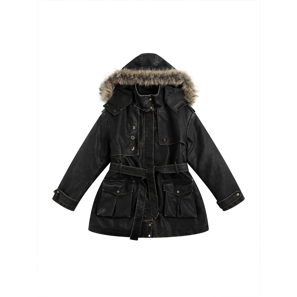 Cest_Nous_Insulated_Commuter_Hooded_Straight_Women_Washed_Black_Leatherjackets_MISSTT