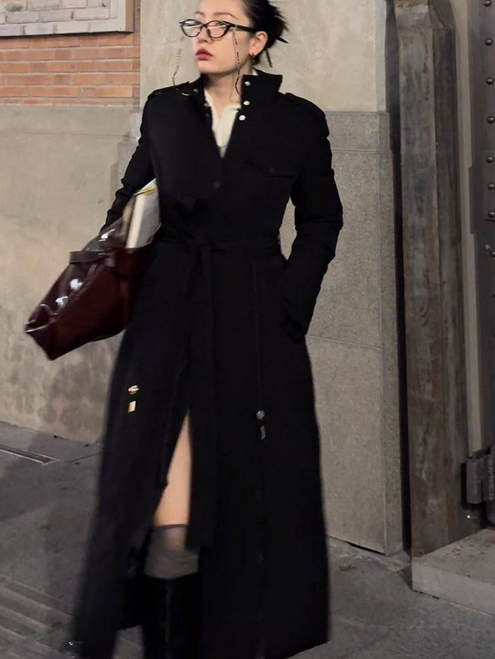 OfAkiva 90% White Goose Down Waterproof Loose Long High Waist Puffer Women Down Jackets