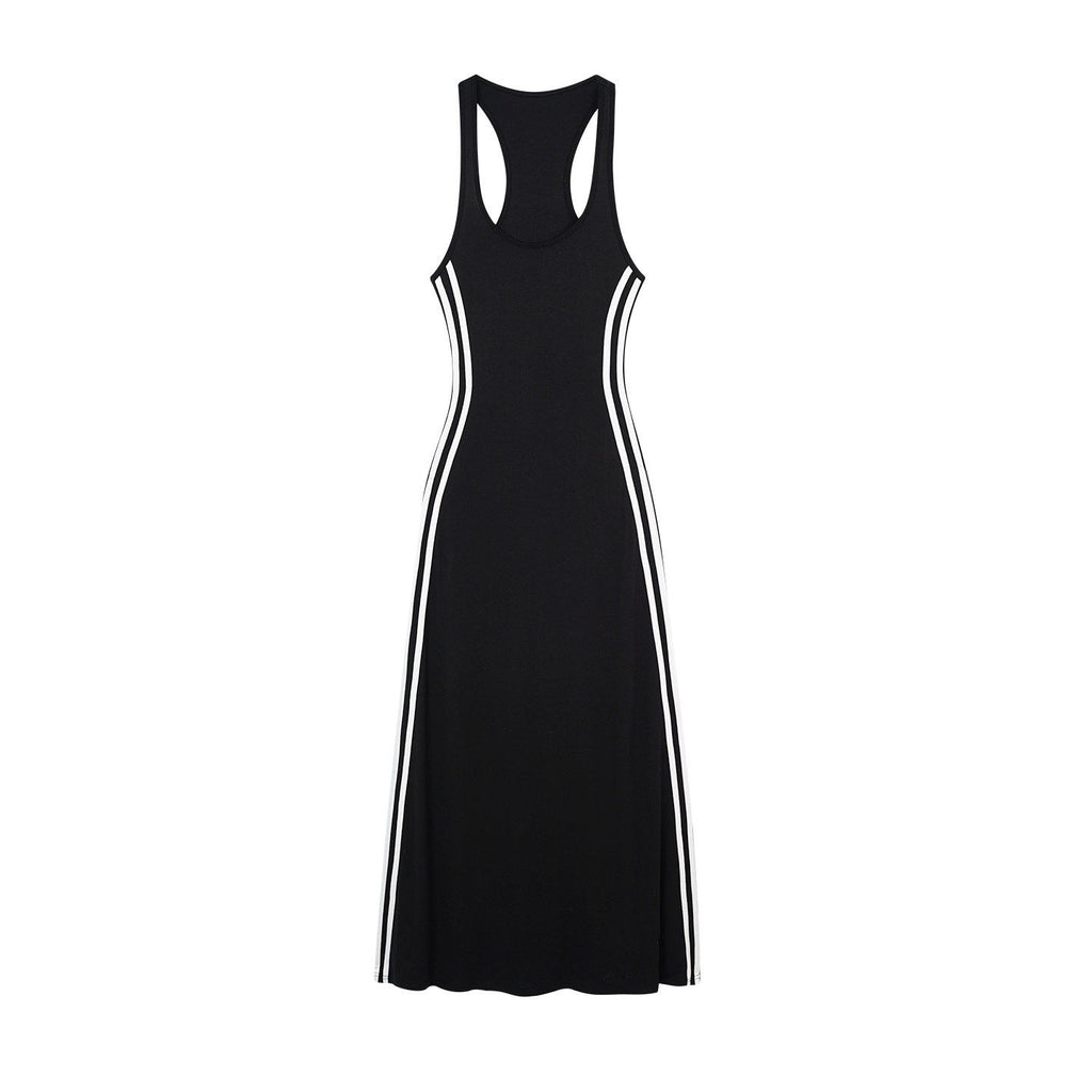 ZERO_Soft_Viscose_A_Line_Sleeveless_U_Neck_Slim_Fit_Casual_Black_Maxi_Dresses_MISSTT