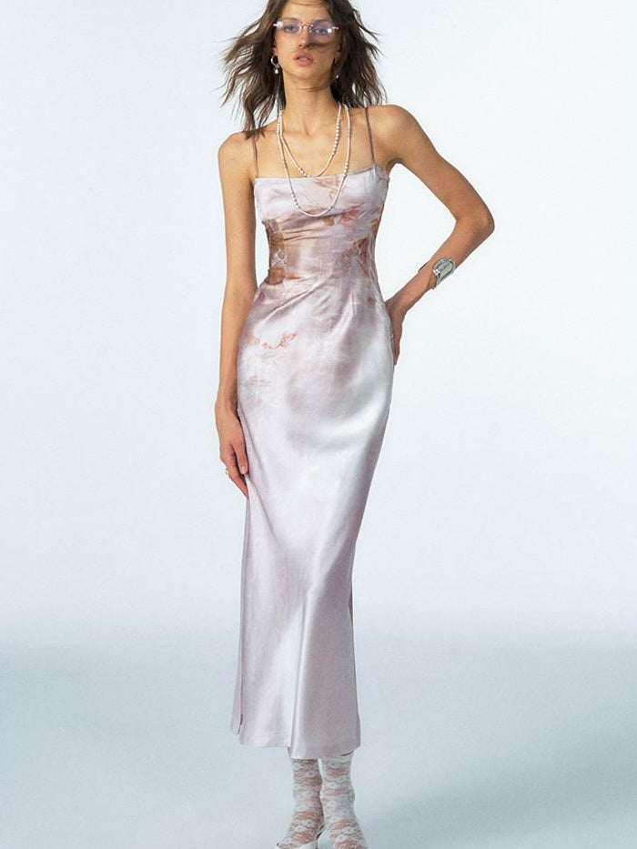 OfAkiva Organza Ombre High Waist Sexy A Line Slip Women Citywalk Maxi Dresses