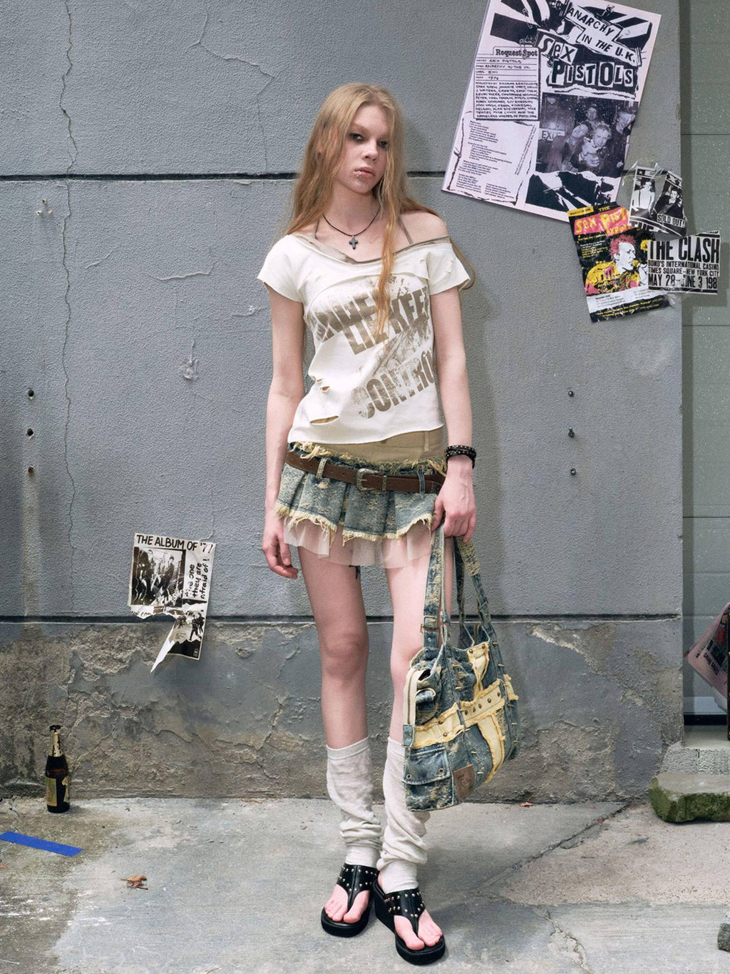 Cest Nous High Waist Ruched Pleated Spliced Cotton Blend Punk Womens Casual Miniskirts