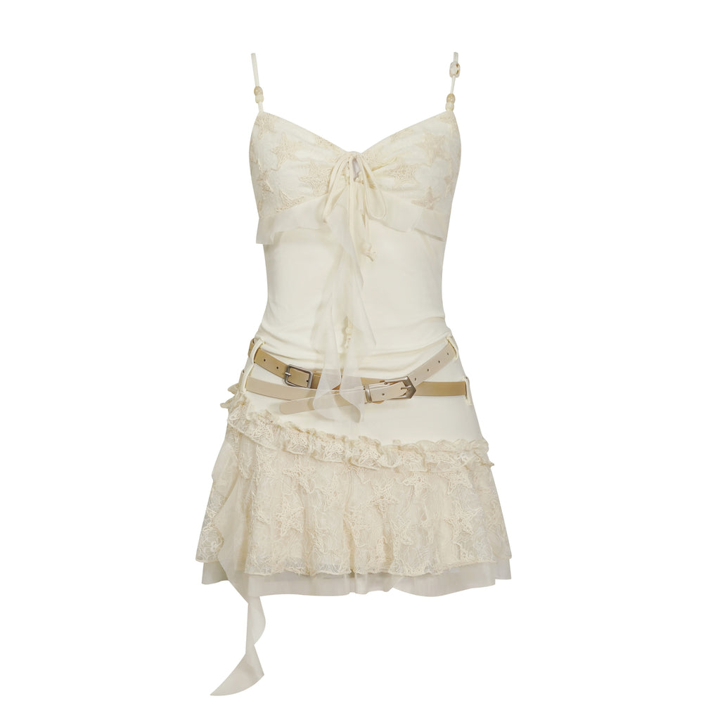 Cest_Nous_Cinched_Waist_Ruched_Spaghetti_Strap_Street_A_Line_Casual_Cotton_Minidresses_MISSTT