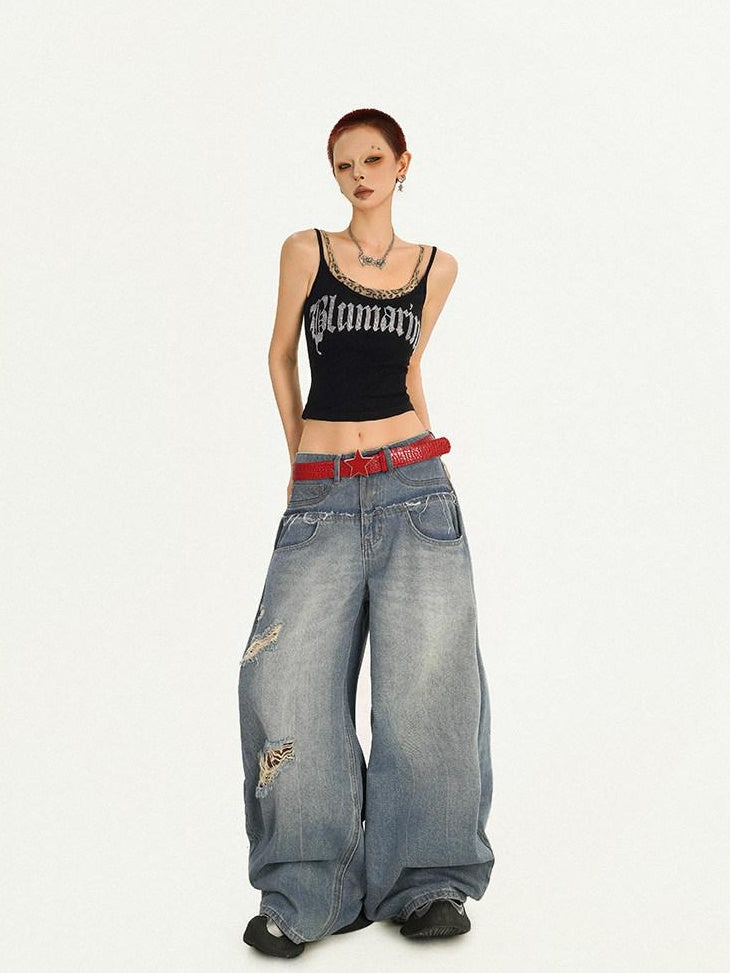 Nico Molly Padded Streetwear Slim Spaghetti Strap Women Yoga Letter Print Black Camisoles