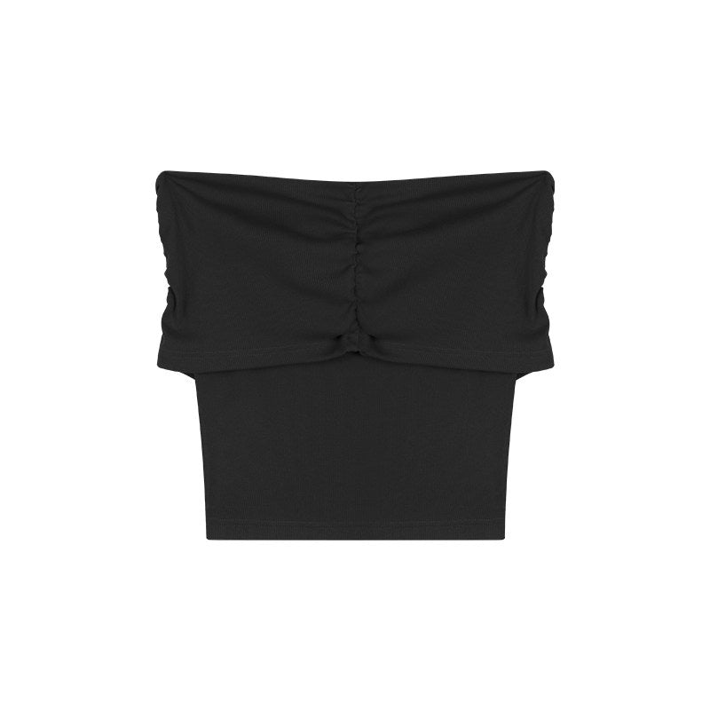 ZERO_Cotton_Short_Sleeve_Slim_Fit_Sexy_Burgundy_Black_Top_&_Skirt_Sets_MISSTT
