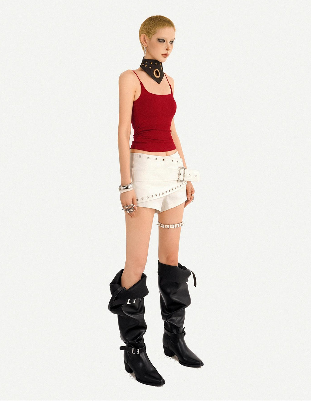 Nico Molly Slim Cropped A Line Narrow Strap No Padding Women Layering Camisoles