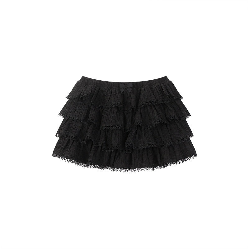 ZERO_Lace_Bow_Accent_Padded_Street_Loose_Cropped_Women_Black_White_Tube_Tops_MISSTT