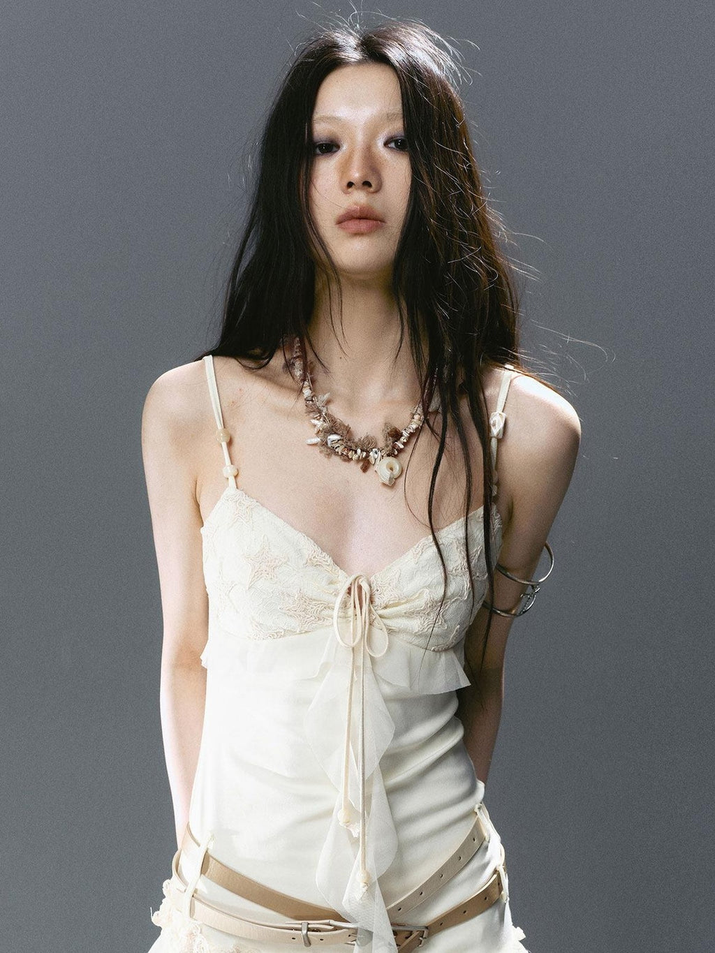 Cest Nous Mother Of Pearl Chain Original Design Light Coffee Multicolor Women Necklaces