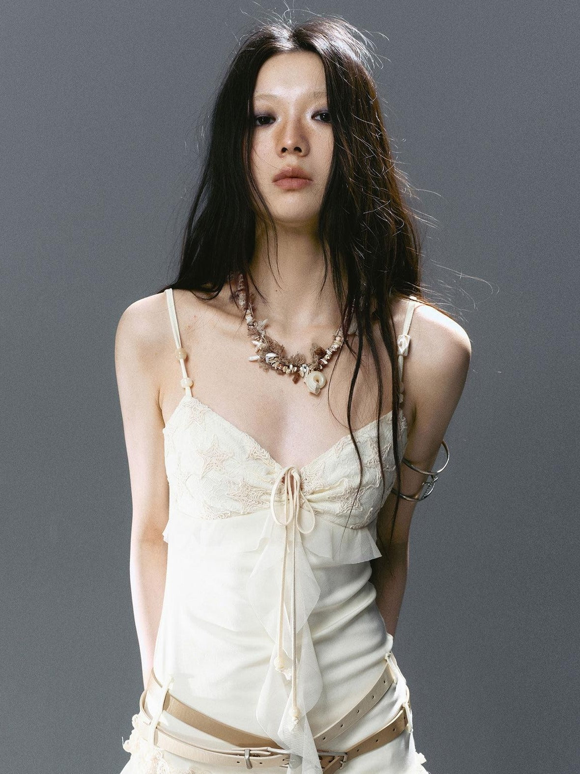 Cest Nous Mother Of Pearl Chain Original Design Light Coffee Multicolor Women Necklaces