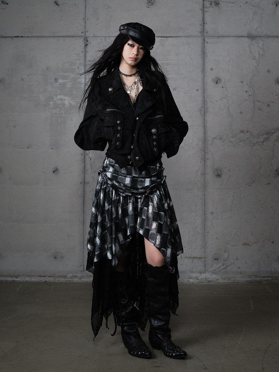 NO ROMANCE Dark Punk Court Knight Heavywork Functional Layered Women'S Suede Utility Jackets