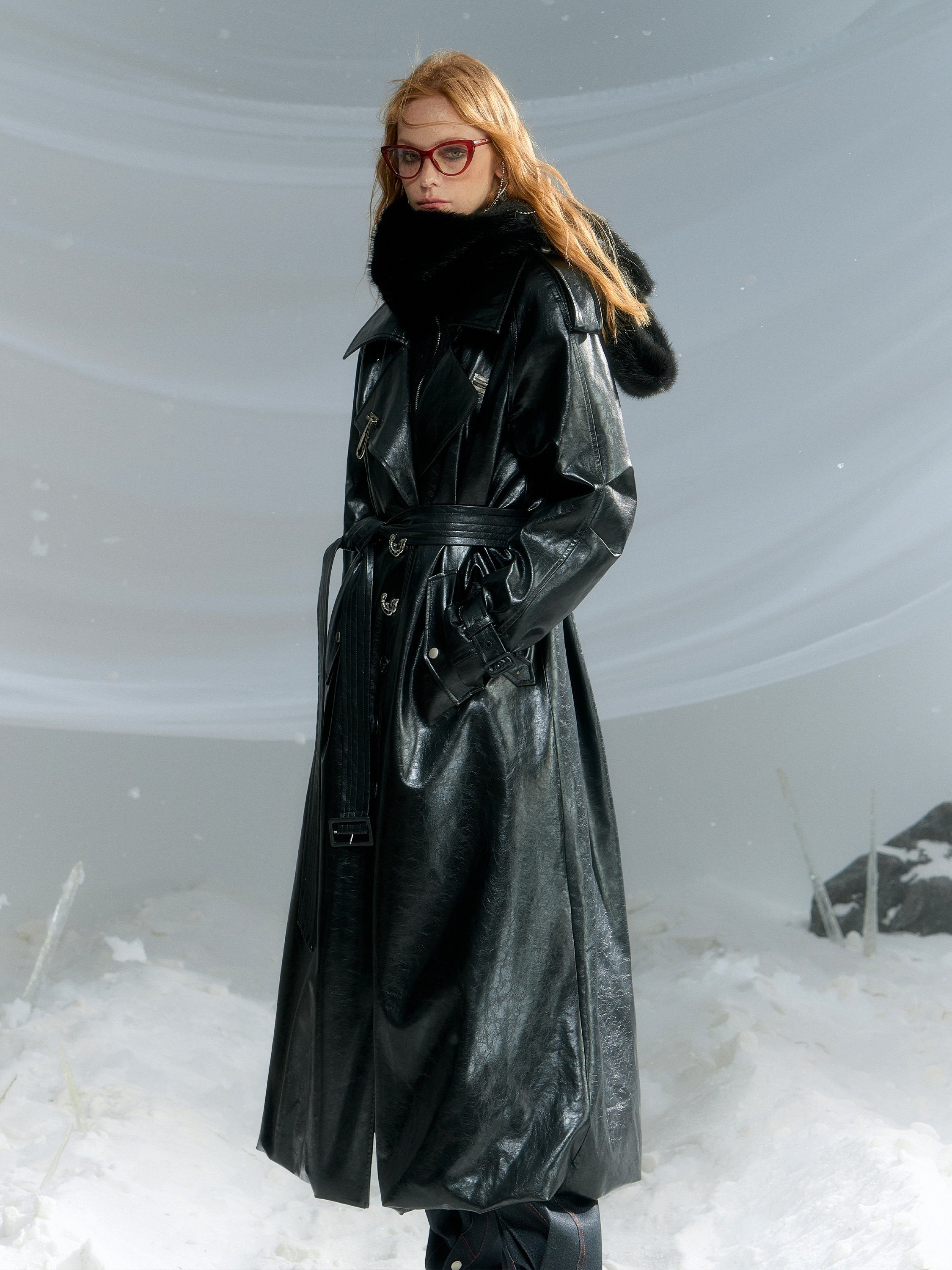 OfAkiva_Thick_Faux_Leather_Slim_Fit_Blazer_Collar_Pocket_Midlength_Women_Long_Coats_MISSTT