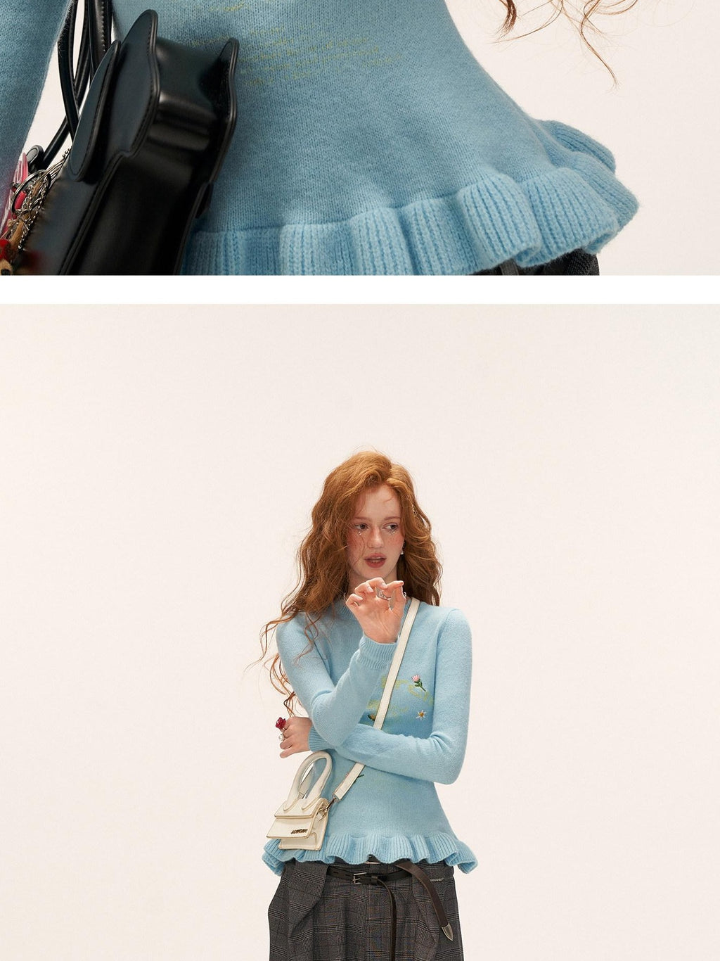 MAMC Soft Acrylic Floral Crewneck Slim Fit Casual Pullover Womens Everyday Sweaters