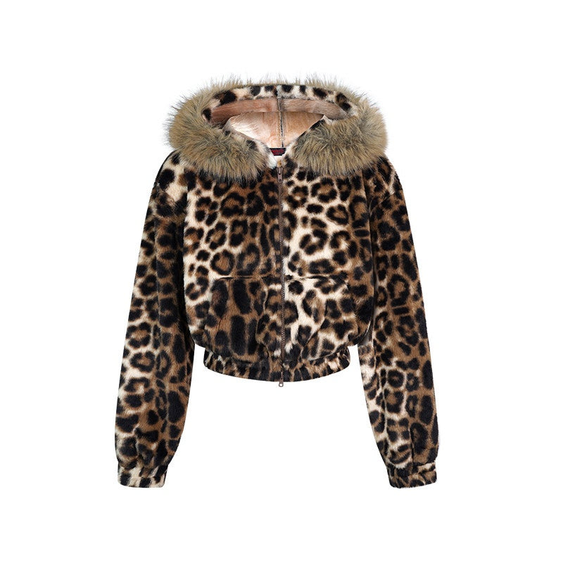 ZERO_Fleece_Lined_Warm_Loose_Hooded_Zipper_Women_Leopard_Print_Top_&_Pants_Sets_MISSTT
