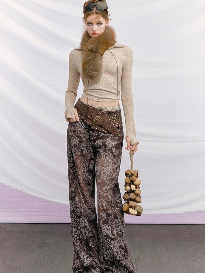 OfAkiva High Waist Vintage Washed Cotton Pockets Zipper Fly Casual Women Wide Leg Jeans