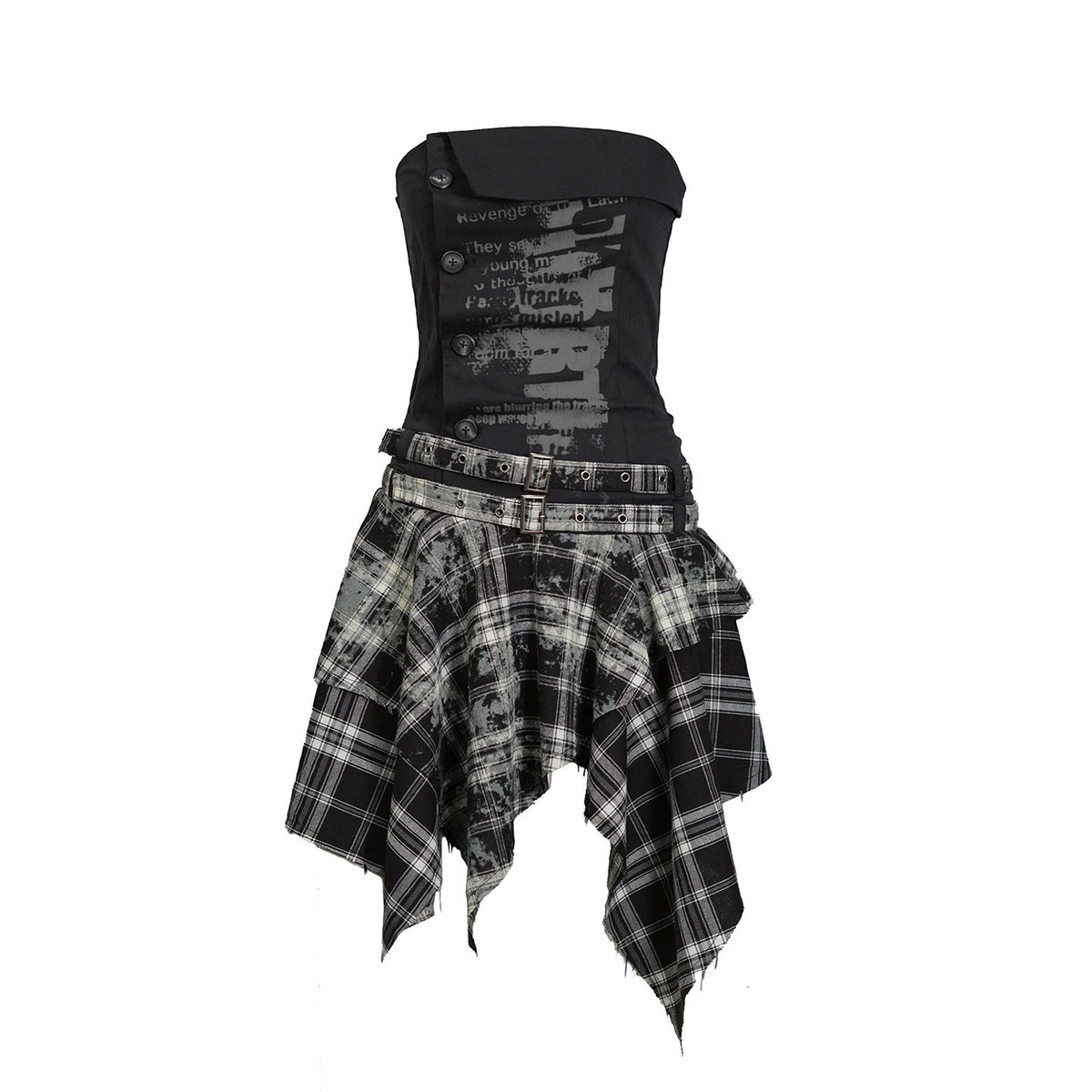 Cest_Nous_Strapless_Asymmetric_Print_Cinched_Waist_A_Line_Cotton_Street_Style_Minidresses_MISSTT