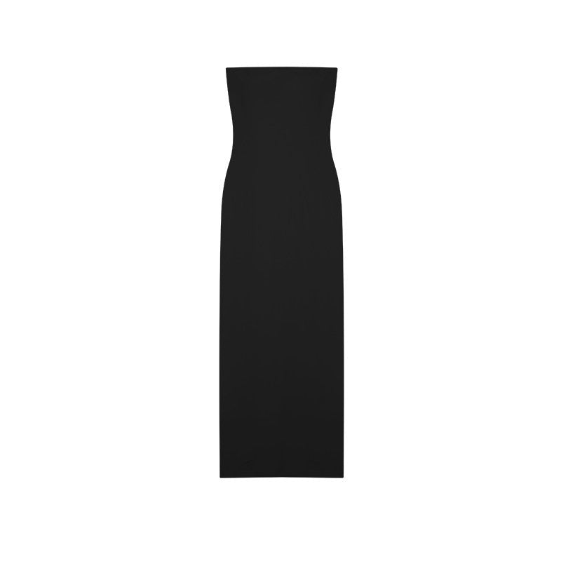 ZERO_Viscose_Knit_Sleeveless_Pencil_Natural_Waist_Casual_Women_Pullover_Maxi_Dresses_MISSTT