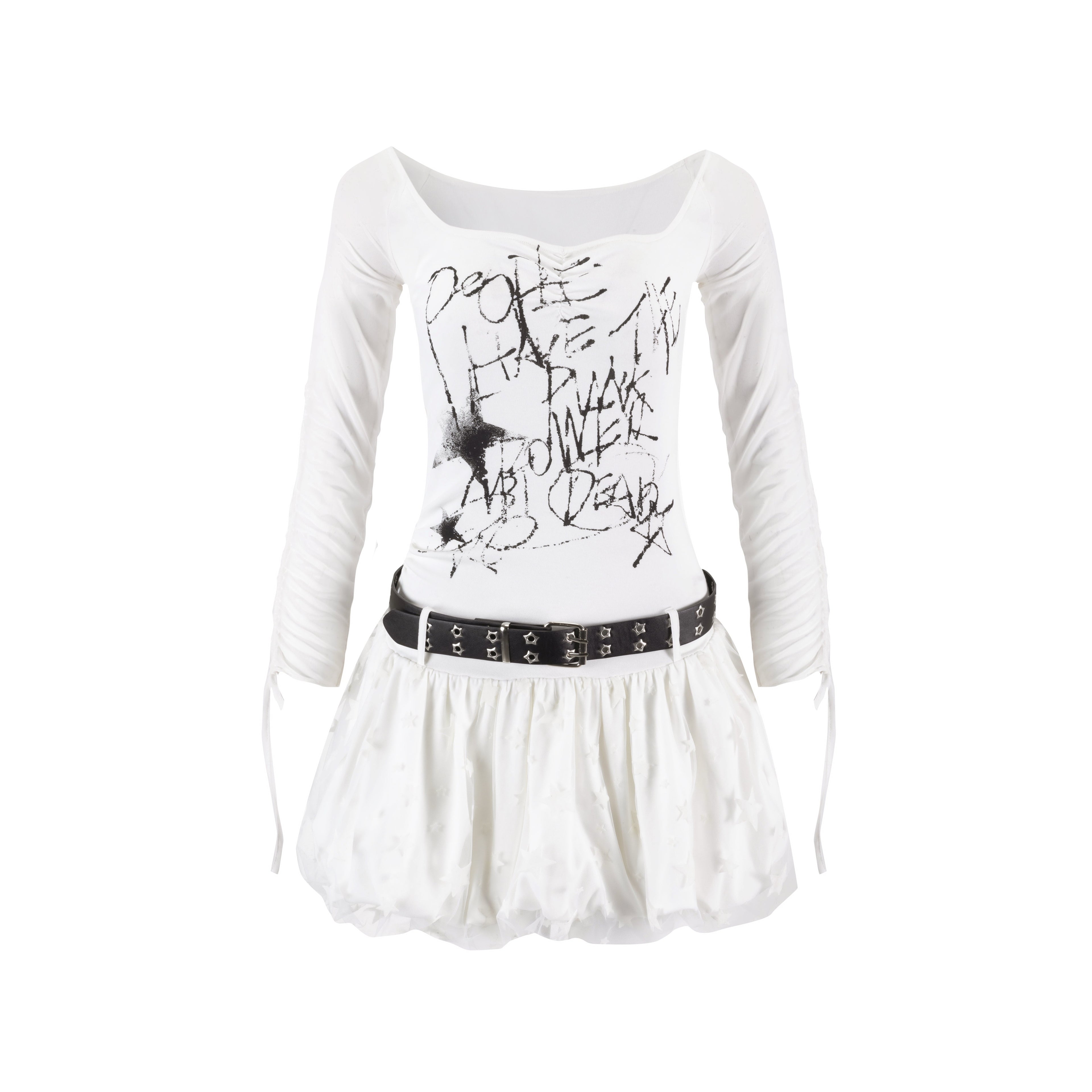 Cest_Nous_Printed_Mesh_Stretch_Cotton_Punk_Strappy_Puff_Skirt_Slim_Fit_Urban_Minidresses_MISSTT