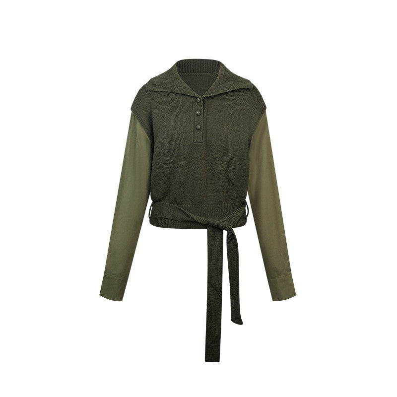 ZERO_Soft_Nylon_Pullover_Faux_Two_Piece_Work_Long_Sleeve_Women_Knitwear_MISSTT