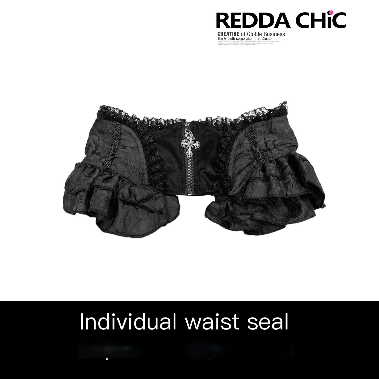 REDDACHIC_Black_Lace_Spliced_Aline_Waist_Cinch_Women'S_Mesh_Strapless_Midi_Dresses_MISSTT