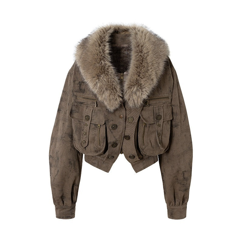 NO_ROMANCE_Dark_Punk_Court_Knight_Heavywork_Functional_Layered_Women'S_Suede_Utility_Jackets_MISSTT