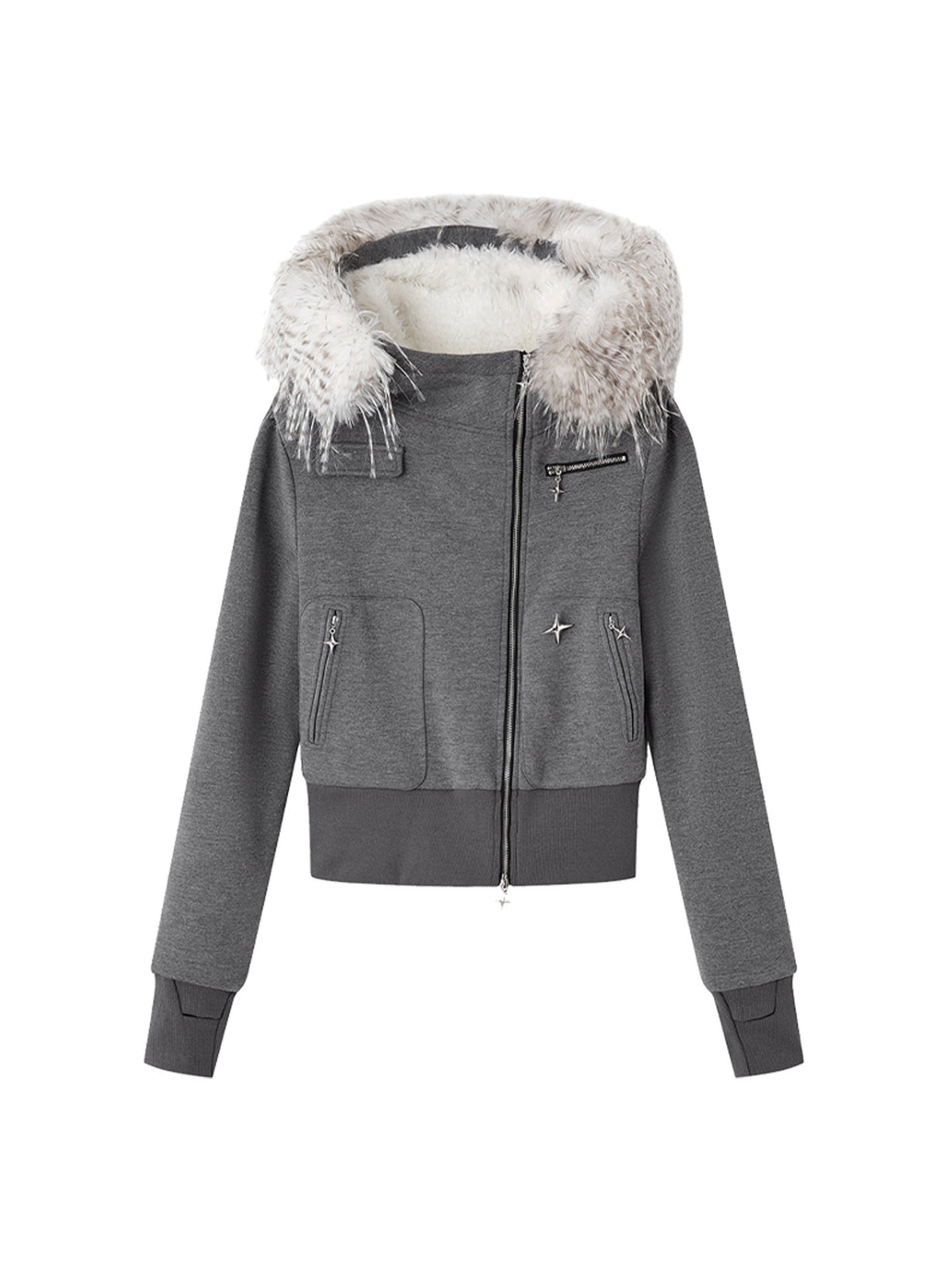 OfAkiva_Thick_Knit_Slim_Hooded_Zip_Jacket_Multi_Pocket_For_Women_Top_&_Pants_Sets_MISSTT