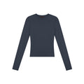ZERO_Soft_Viscose_Knit_Sexy_Slim_Crewneck_Women_Black_Navy_Long_Sleeve_Crop_Tops_MISSTT