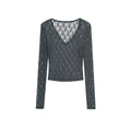 ZERO_Pleated_Lightweight_Nylon_Slim_V-neck_Casual_Women_Long_Sleeve_Crop_Tops_MISSTT