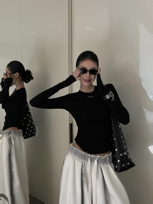 ZERO Breathable Lyocell Slim Fit Casual Crewneck Women Long Sleeve T-Shirts