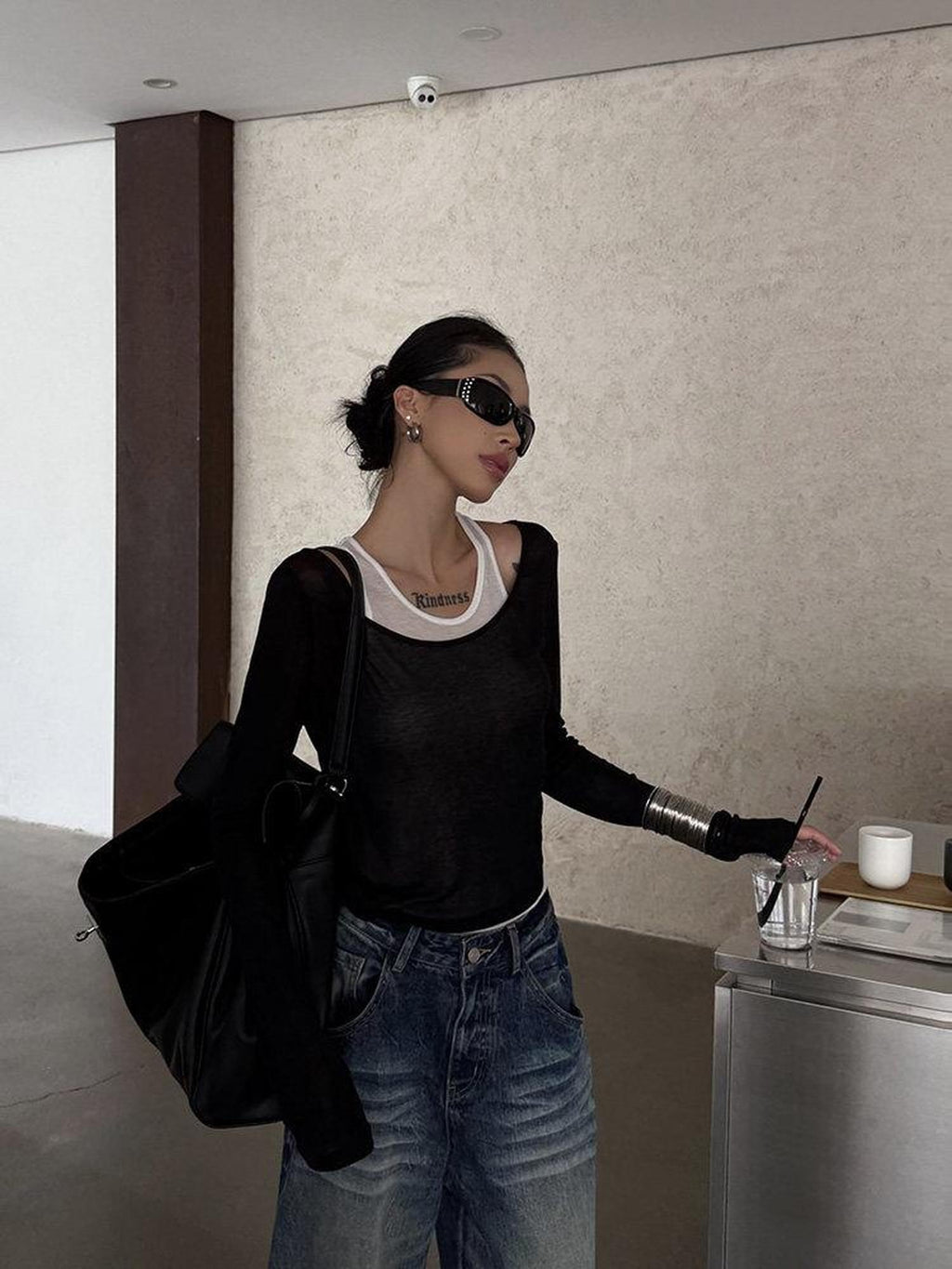 ZERO Lightweight Two Piece Pullover Slim Fit Sexy Women Layered Long Sleeve T-Shirts