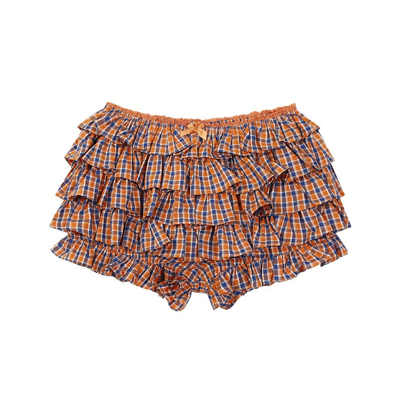 ZERO_Soft_Cotton_Plaid_Sweet_Straight_Natural_Elastic_Waist_Women_Mini_Skirts_MISSTT