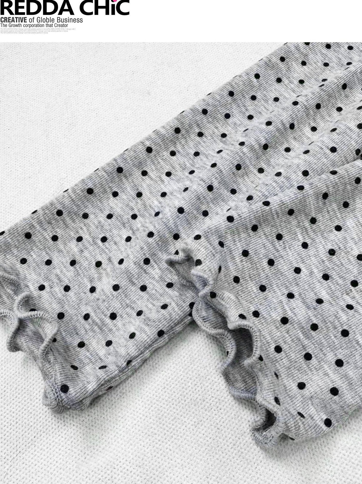 REDDACHIC Gray Polka Dot Knit Half Turtleneck Slim Women'S Long Sleeve T-Shirts