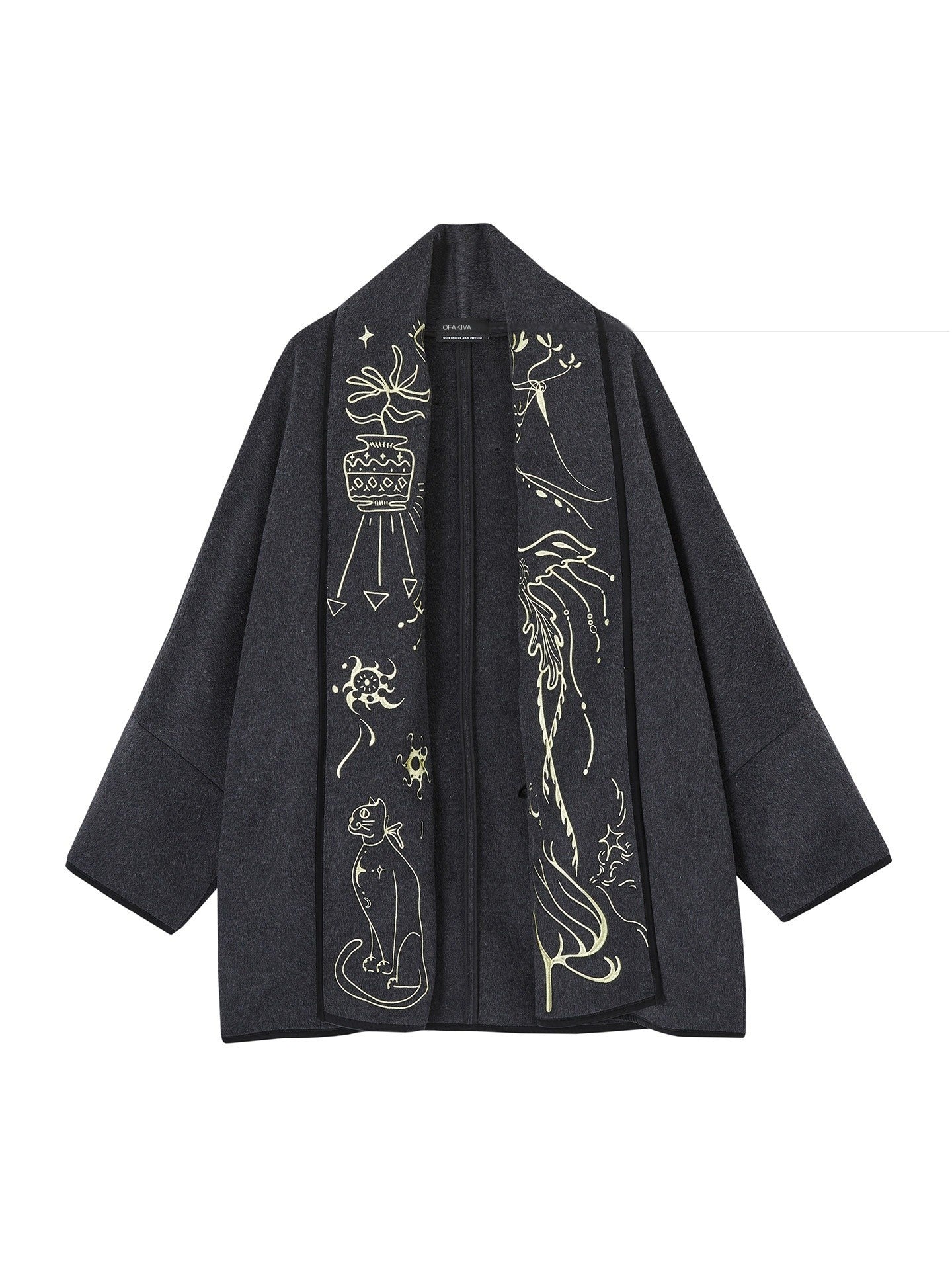 OfAkiva_Double_Faced_Wool_Slim_Tie_Embroidered_Commuter_Men_V-neck_Midlength_Jackets_MISSTT