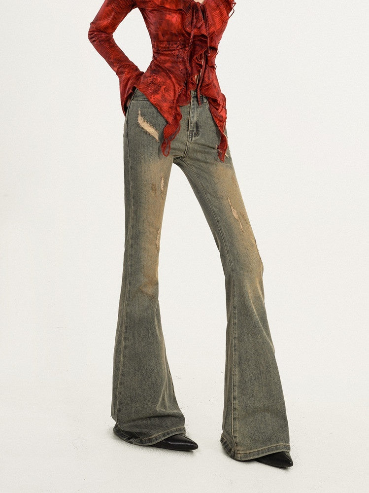 Nico_Molly_High_Waist_Retro_Blue_Distressed_Slim_Grunge_Stretch_Flared_Jeans_MISSTT